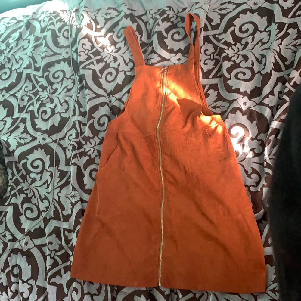 SHEIN Orange Zip Up Dress